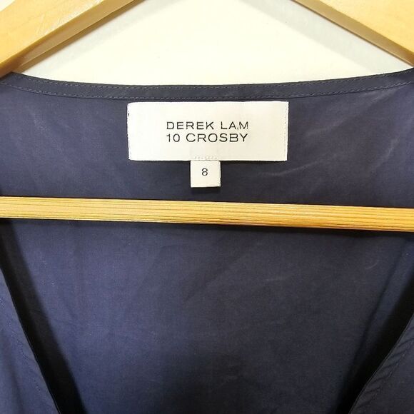 Derek Lam 10 Crosby Blue Sweatshirt Dress 2 in 1 Size 8 - Picture 11 of 14